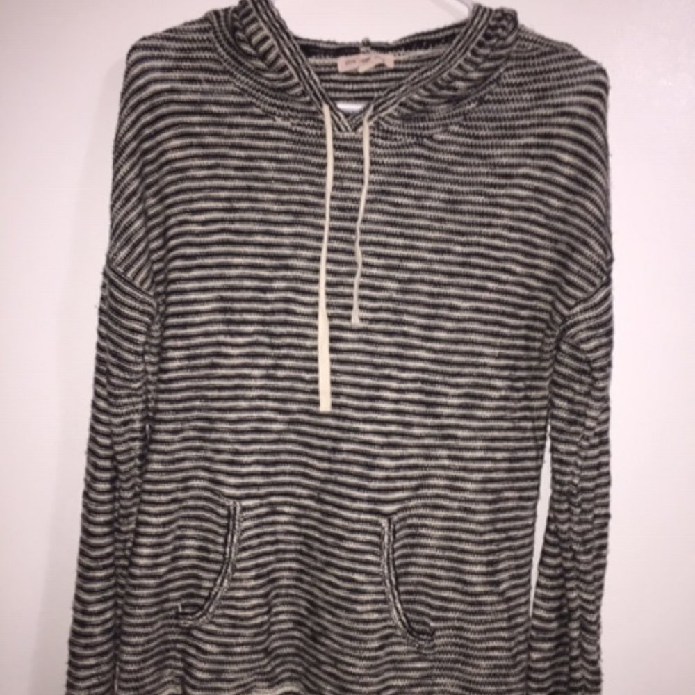 Pink + Rose Premier sweatshirt hoodie Black Stripe